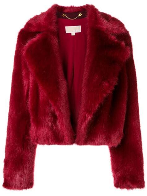 Michael Kors Collection Faux Fur Cropped Jacket